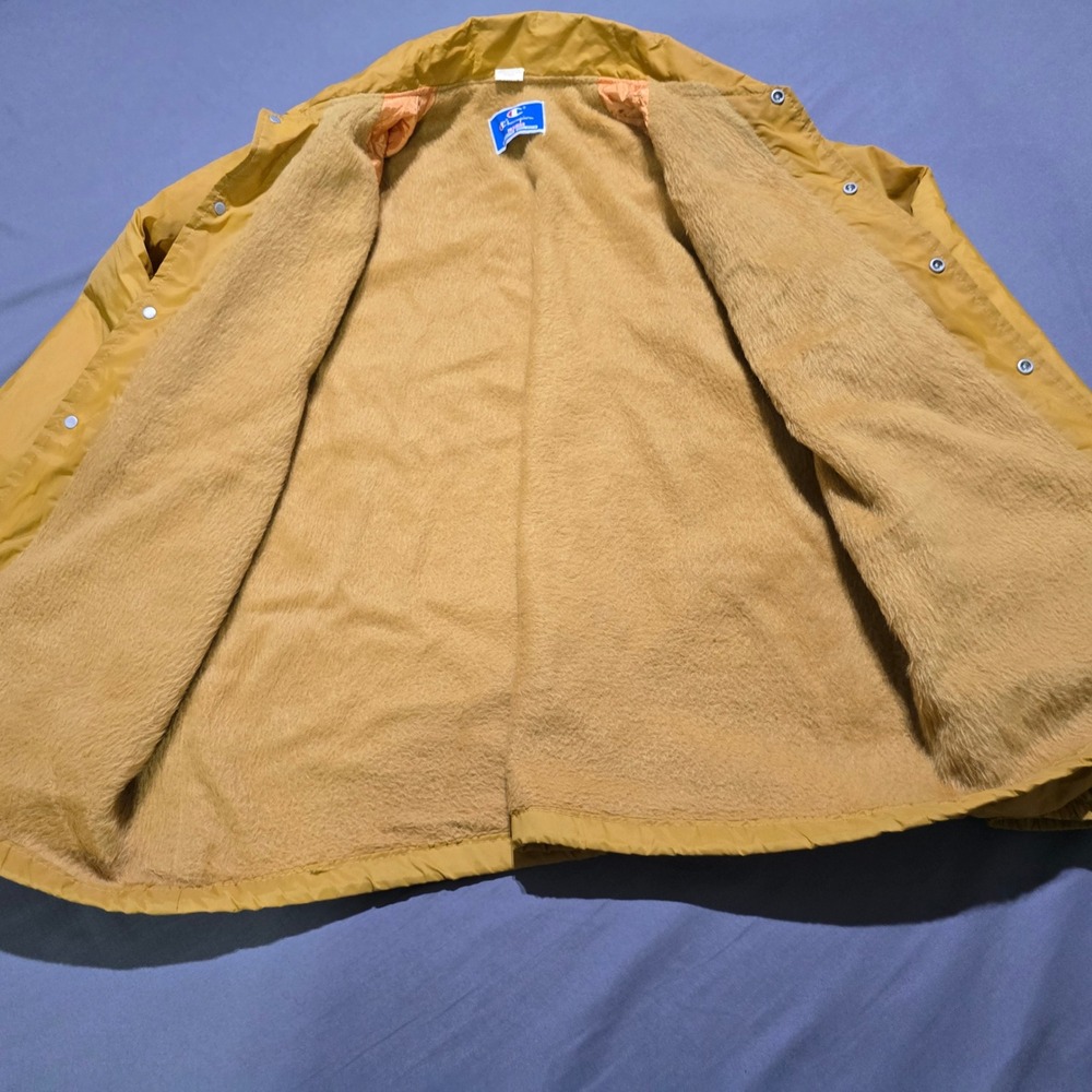 Vintage Champion Coaches Jacket Mens Large Gold John Purdue Club USA Made 80's - Picture 7 of 11
